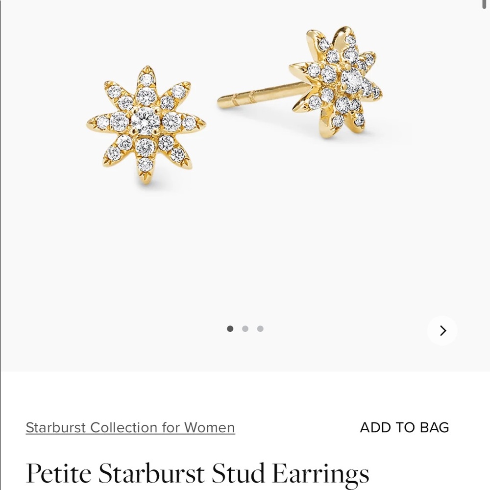 Authentic David Yurman Petite Starburst Stud Earrings